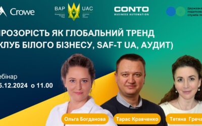 ПРОЗОРІСТЬ ЯК ГЛОБАЛЬНИЙ ТРЕНД (клуб білого бізнесу, SAF T UA, аудит)